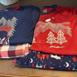 Eddie Bauer Kids' Red and Navy Adventure pajama sets size 14/16